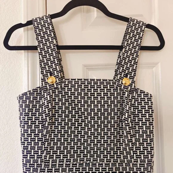 NWT Tory Burch Cameron Dress Navy/Ivory - Picture 4 of 6